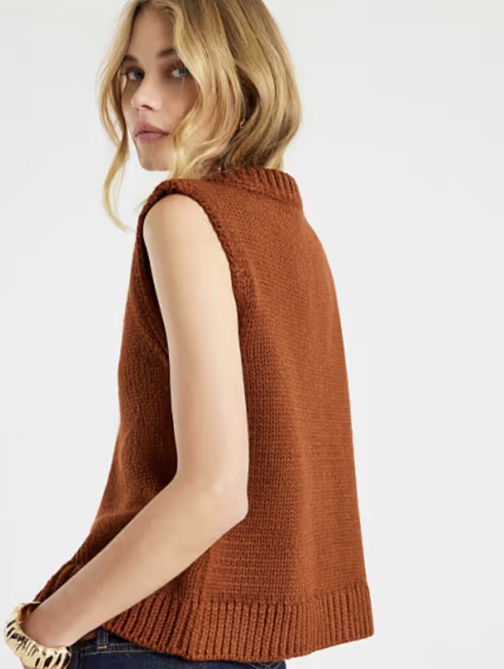 Banana Republic Rust Sleeveless Knit Vest